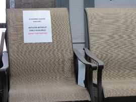 4 Stacking dining chairs