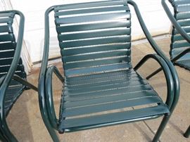 Brown Jordan vintage stackable chairs 8 available w/ 2 matching chaise lounges