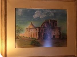 Original painting chateau castle