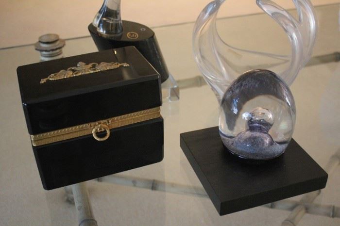 Decorative Box and Glass Art
