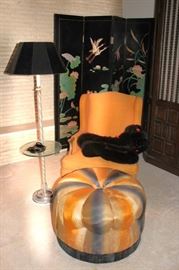 Japanese Screen, Wing Chair, Colorful Ottoman, Floor Lamp/Table and more