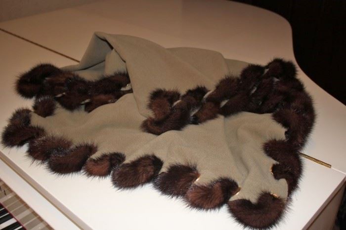 Silk Scarf with The Sable Tails