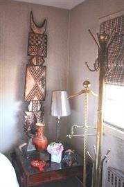 Hat Rack, Butler, Lamp, Table, Bric-A-Brac and Statuary