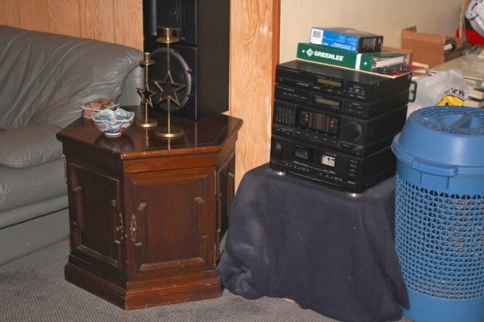 Side Table and Electronics
