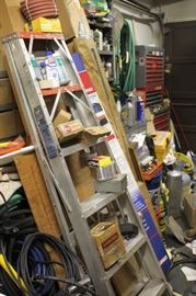 Ladder in Digger Garage