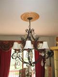 Very rare chandelier! Only 2 known sold in the US! All crystal spoons still attached! Comes with lamp shades! This piece is very large and beautiful!