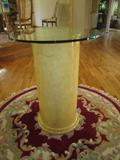 Beautiful high top table. Marble bottom with glass top!