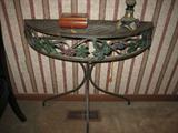 Half moon wrought iron accent table! Dress up your hallway or any room!