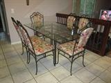 glass kitchen table / dining table with six (6) chairs
measures 66'' L x 40'' W x 29 1/2'' H
asking $800 or best offer