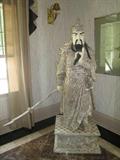 GANGUS KHAN IN BONE AND IVORY.  ABOUT 5' TALL.  UNBELIEVABLE!!!!  HE IS OVER 100 YEARS OLD AND HAS THE MAGNIFICENCE TO PROVE IT!!!