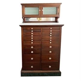 Lot 002
Antique Dental Cabinet by American Cabinet Company