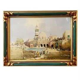 Lot 035
Original Noel H Leaver, "An Old City In Arabia"