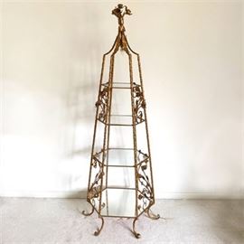 Lot 049
Mid Century French Provincial Obelisk Cage Curio