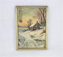 Lot 297
Vintage Framed Advertising Thermometer
