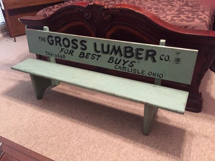 Advertising bench from Ohio
