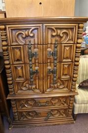 Vintage Carved Chest of Drawers