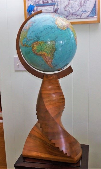 World globe with custom stand