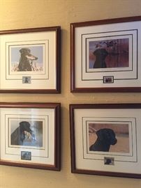 Ducks Unlimited Stamps with Prints.  All signed and numbered.  (More throughout the house.)