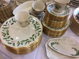 Lenox Holiday - Service for 8 plus serving pieces.  