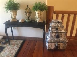 Garden-themed items abound in the loft.  