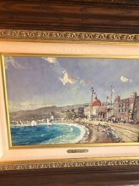 The Beach at Nice, Girrard. 30/950 S/N Canvas. 12”x18”