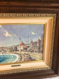 The Beach at Nice, Girrard. 30/950 S/N Canvas. 12”x18”