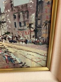 The Beach at Nice, Girrard. 30/950 S/N Canvas. 12”x18”