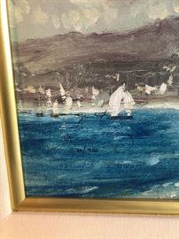 The Beach at Nice, Girrard. 30/950 S/N Canvas. 12”x18”