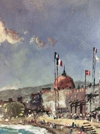 The Beach at Nice, Girrard. 30/950 S/N Canvas. 12”x18”