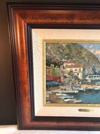 Island Afternoon, Greece by Kinkaid. 127/750 S/N Canvas, 12”x16”.