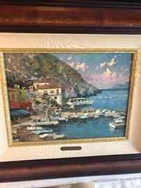Island Afternoon, Greece by Kinkaid. 127/750 S/N Canvas, 12”x16”.