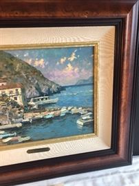 Island Afternoon, Greece by Kinkaid. 127/750 S/N Canvas, 12”x16”.