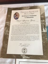 Island Afternoon, Greece by Kinkaid. 127/750 S/N Canvas, 12”x16”.