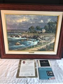 Seaside Village by Kinkaid. 29/400 A/P Canvas,18”x24”.