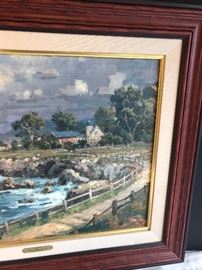 Seaside Village by Kinkaid. 29/400 A/P Canvas,18”x24”.