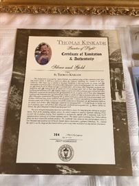 Silver and Gold by Thomas Kinkaid. 304/550 S/N Canvas, 16”x12”.