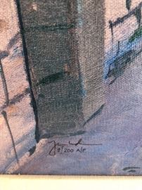 Via Dolorosa by Thomas Kinkaid. 2/200 A/P Canvas, 24”x18”.