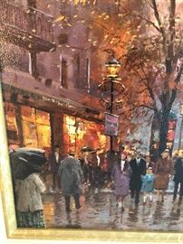 Paris Twilight by Robert Girrard. 27/550 S/N Canvas, 18”x27”.