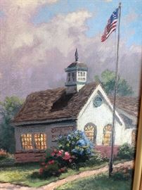Cape May Light by Thomas Kinkaid. 155/2003 S/n Canvas, 20”x16”.