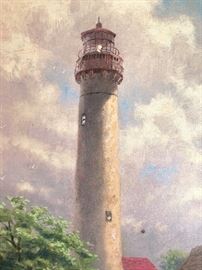 Cape May Light by Thomas Kinkaid. 155/2003 S/n Canvas, 20”x16”.