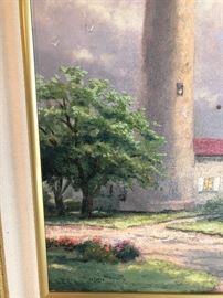 Cape May Light by Thomas Kinkaid. 155/2003 S/n Canvas, 20”x16”.