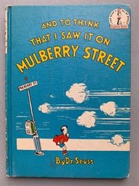 ‘And To Think That I Saw It On Mulberry Street’ 1937 first edition Dr. Seuss book