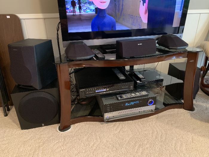 Sony 5 piece surround sound speaker system, to be sold WITH Harmon/Kardon AVR 630 receiver AND Yamaha YST-SW216 Subwoofer System