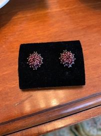 Antique Victorian Bohemian Garnet earrings