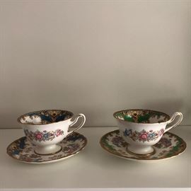 Shelley bone china tea cups and saucers