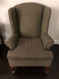 Pair of upholstered arm charis