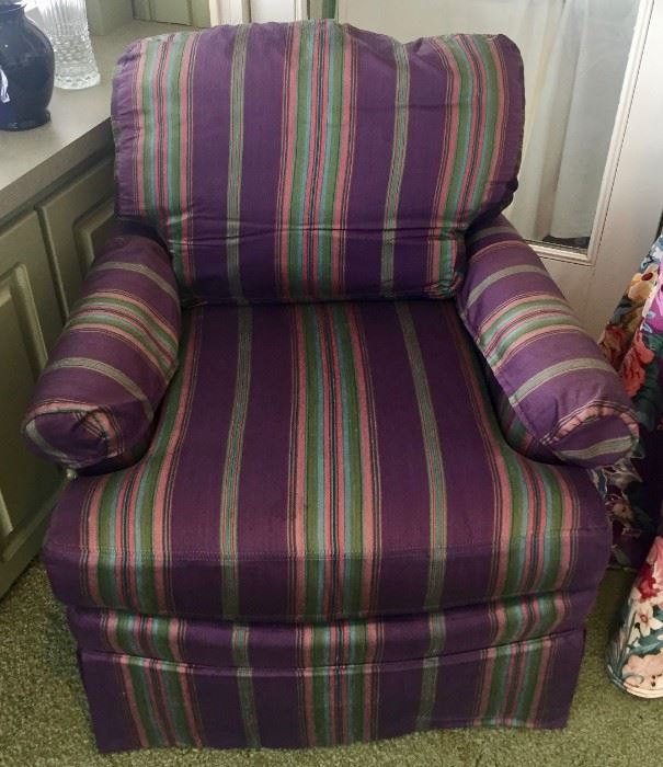 Purple Striped Chair