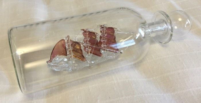 Glass Ship In a Bottle