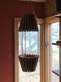 Retro light up hanging plant holder 