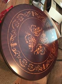 Another beautiful rotating inlaid wood rotating table top